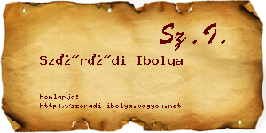 Szórádi Ibolya névjegykártya